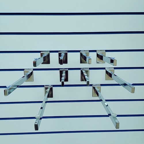 Chrome glass shelf brackets - chrome,