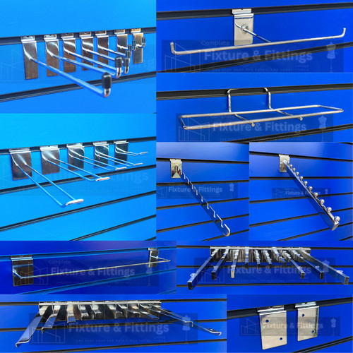 Slat wall fittings - wall, arms