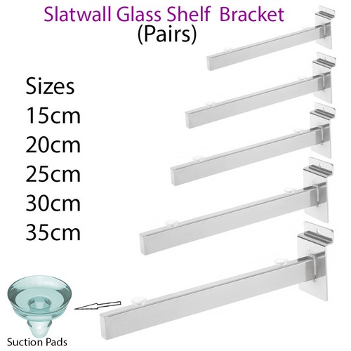 Chrome glass shelf - shelf, brackets