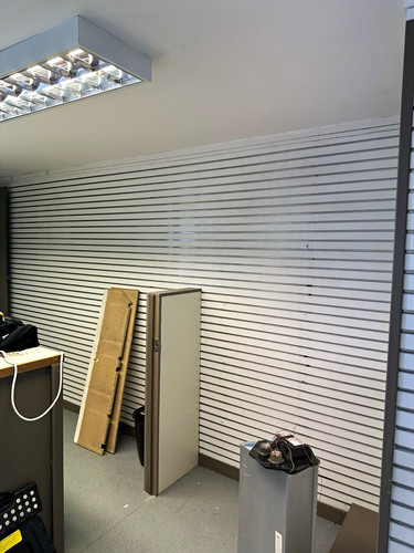 White slatwall wall mounted - wall,