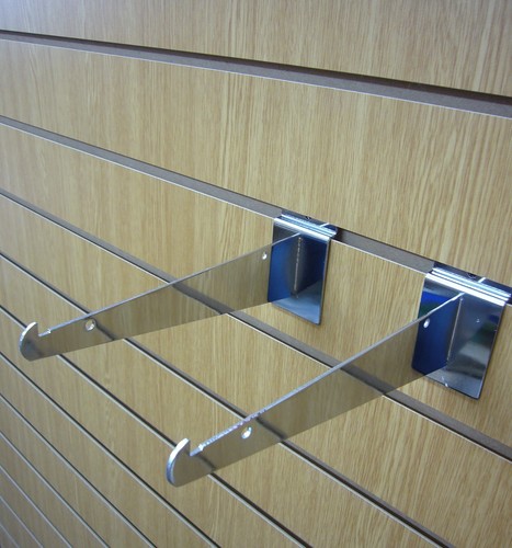 Slatwall glass wood shelf - glass, /